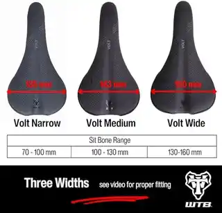 WTB Siodło Saddle Volt czarne, ergonomiczne, lekkie, męskie, uniwersalne, dla rowerów górskich, materiał skóra syntetyczna, model 2023