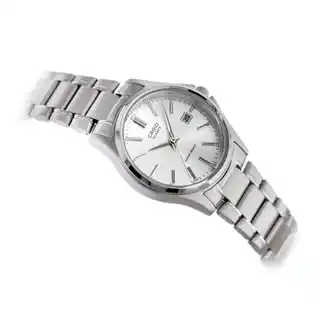 Casio LTP-1183A-7A zegarek damski analogowy stal kwarcowy srebrny złoty indeksy datownik