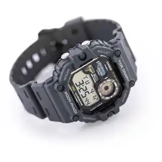 Casio WS 1700H 8AV zegarek sportowy męski cyfrowy moonphase, stalowa bransoleta, wodoodporność 100m, koperta stalowa, funkcje alarmu i stoperu