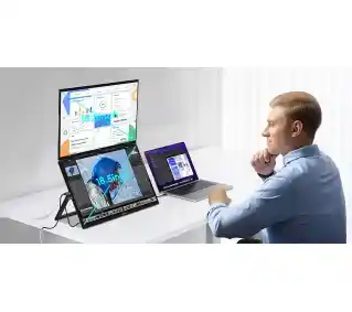 Zeuslap Ultracienki podwójny monitor przenośny Z18W 18,5 cala