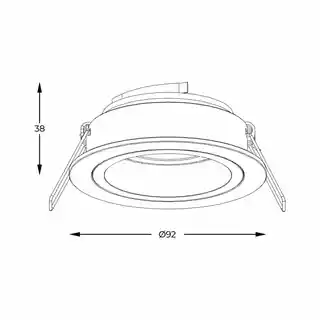 ZUMA LINE Oczko stropowe CHUCK 92702-N oprawa w kolorze czerni i złota