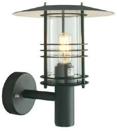 Norlys - Stockholm Zewnętrzna Lampa Ścienna Mała Czarna