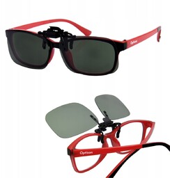 LUSTRZANKi NAKŁADKA PRZECIWSŁONECZNA na okulary uchylna z polaryzacją