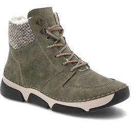 Rieker Zielone Botki Modne Buty Damskie