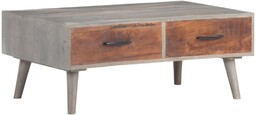 vidaXL Stolik kawowy, szary, 100x60x40 cm, lite, surowe