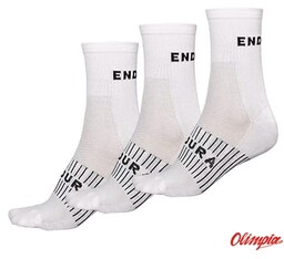 Endura Skarpety Coolmax Race Sock White (3 pary)