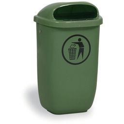 Zewnętrzny miejski kosz na śmieci na słupek, uliczny,