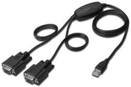 Digitus Konwerter/Adapter USB 2.0 do 2x RS232 (DB9)