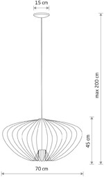 Nowodvorski Lighting Żyrandol Pumpkin L, ciemnoszary, Ø 70