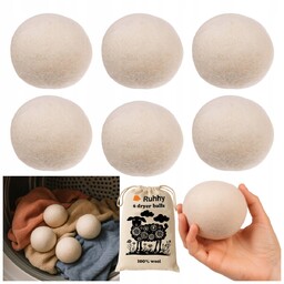 KULE DO SUSZARKI DO PRANIA WEŁNIANE ZAPOBIEGAJĄ KŁACZKOM