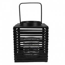 Lampion Boho Bambusowy Czarny F Clayre & Eef