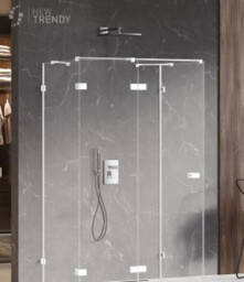 Biała kabina prysznicowa trójścienna prawa 100x90 cm EXK-2890