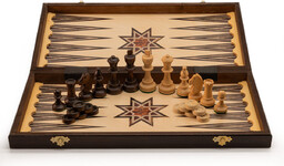 Szacho-Backgammon intarsja druk/ Tryktrak/ Masa perłowa/ Producent