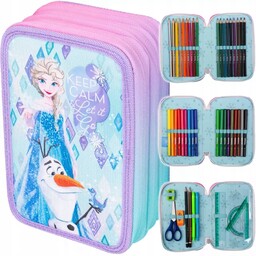 Jumper 3 Piórnik Trzykomorowy Wyposażeniem Kraina Lodu Frozen