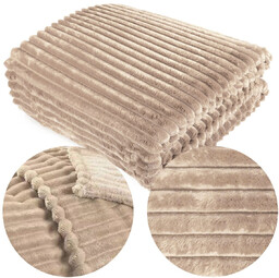 Koc 200 x 220 Mikrofibra Pluszowy Pasy Cadence