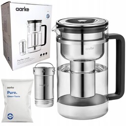 Duży szklany dzbanek filtrujący wodę Aarke 2,84, dzbanek