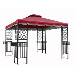 Pawilon z wentylacją i kwietnikami