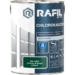 Emalia Chlorokauczukowa zielony mchowy 5 l RAFIL