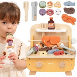 Viga Drewniany Zestaw do Grillowania Bbq Grill