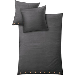 Kleine Wolke Pościel Leinna, bawełna, antracyt, 155 x