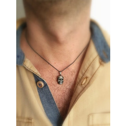 Wisiorek srebrny - Czaszka mała szara