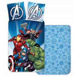 Avengers 5067 Pościel bawełna 140x200cm Hulk, Kapitan Ameryka,