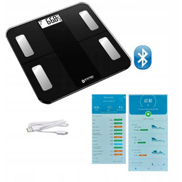 12w1 z aplikacją,analiza Waga Łazienkowa Szklana Bluetooth Oromed