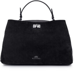 Damska crossbody ze skóry lakierowanej czarna