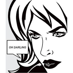 PLAGE 162006 naklejka dekoracyjna, winyl, czarna, 59 x