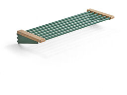 Półka na obuwie JEPPE, 900 mm, dąb, zielony