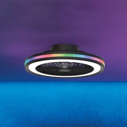 Mantra Iluminación Cichy wentylator sufitowy LED dla graczy,