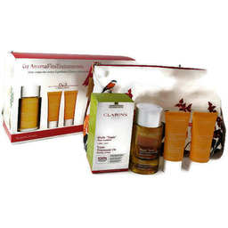 Clarins, zestaw prezentowy kosmetyków, 3 szt. + kosmetyczka