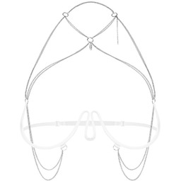 Uprząż Na Biust Lustique White S/M/L Premium Obsessive