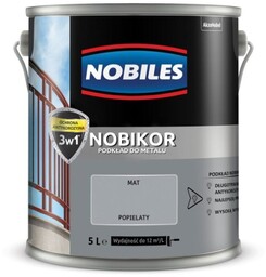 NOBILES Podkład do metalu NOBIKOR 5L popielaty mat