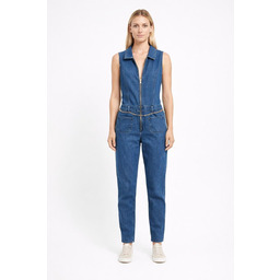 GUESS KOMBINEZON JEANSOWY Z ŁAŃCUSZKIEM BEZ RĘKAWÓW