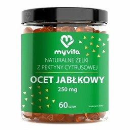 Ocet Jabłkowy Naturalne Żelki, MyVita, 60 sztuk