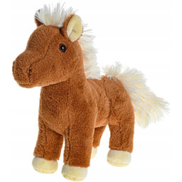 Maskotka Brązowy Konik stojący Koń - 25cm