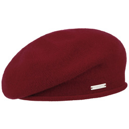 Beret Baskijski z Kaszmirem Lasuna by Seeberger, bordowy,