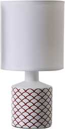 Lussiol 233771 stolik nocny, lampa dekoracyjna, ceramika, bordowa,