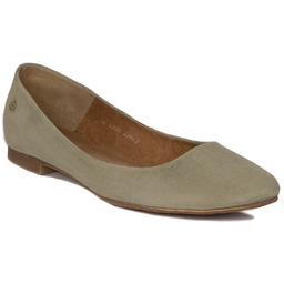 Buty Maciejka baleriny damskie skórzane oliwkowe 4100S24008