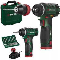 Wiertarko-wkrętarka Parkside Pbsa E4 12 V Zestaw Aku
