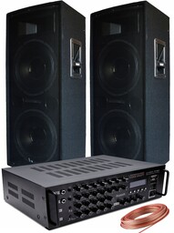 Zestaw Nagłośnienia 2400W Na Imprezę Plener