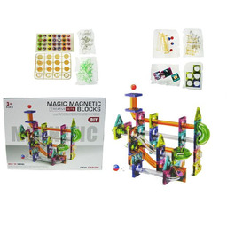 Klocki magnetyczne tor dla kulek 94el