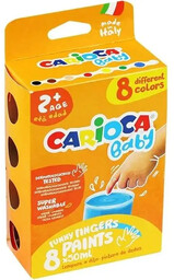 Farby tempera do malowania palcami 8 kol CARIOCA