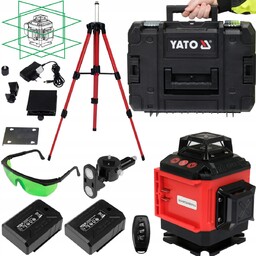 Yato Laser Samopoziomujący Zielony 16 Liniowy 4D Dwa