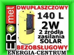 Bojler ERMET 140L SOLAR pionowy bez skaju DWUPŁASZCZOWY
