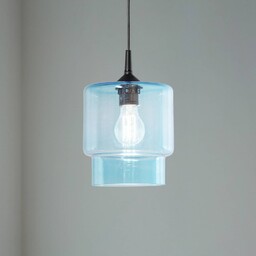 Argon Szklana lampa wisząca Nesto, granatowa, Ø 18