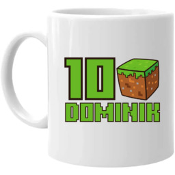 Urodzinowy kubek z imieniem dla fanów minecraft -