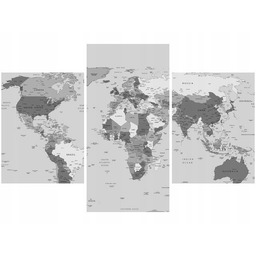 90x60cm obraz World map trzy obrazy ścian