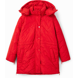 Pikowany płaszcz serca